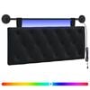 vidaXL Hangend hoofdbord Met LED-verlichting Zwart Fluweel