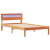 vidaXL Bedframe met hoofdeinde Wasbruin 90 x 190 cm Massief grenenhout