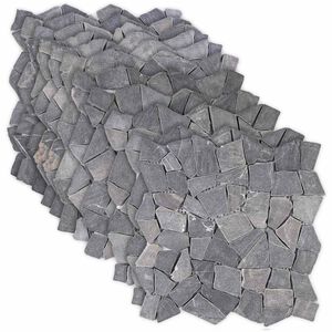 vidaXL Moza&iuml;ek Tegels Donkergrijs 30 x 30 cm Marmer