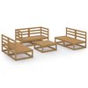 vidaXL 7-delige Loungeset massief grenenhout honingbruin