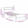 vidaXL Bedframe met hoofdeinde Wit 75 x 190 cm Bewerkt hout