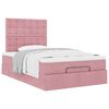vidaXL Ottoman bed met matrassen 120x200cm fluweel roze