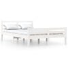vidaXL Bedframe massief hout wit 120x200 cm