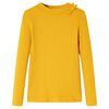 vidaXL Kindershirt met lange mouwen 116 okerkleurig
