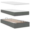 vidaXL Ottoman bed met matrassen 180x200cm stof donkergrijs