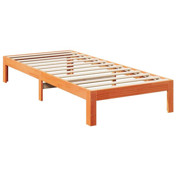 vidaXL Bedframe zonder matras 270x200 cm massief grenenhout wasbruin