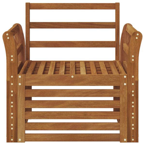vidaXL Buiten bankenset Naturel 75,5 x 63 x 73 cm Massief Acaciahout