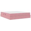 vidaXL Opbergbed met matras met matras Roze 180 x 200 cm Fluweel
