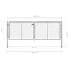 vidaXL Tuinpoort gegalvaniseerd staal 300x75 cm zilver