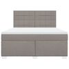 vidaXL Boxspring met matras stof taupe 180x200 cm