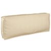vidaXL Bankstel met kussen Beige 240 x 92 x 69 cm Massief Acaciahout