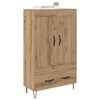 vidaXL Highboard Artisan Eiken 69,5 x 31 x 115 cm Bewerkt hout