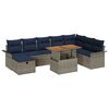vidaXL Tuinbankenset 9 st Grijs poly rattan