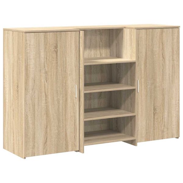 vidaXL Receptiebalie 155x50x103,5 cm bewerkt hout sonoma eikenkleurig