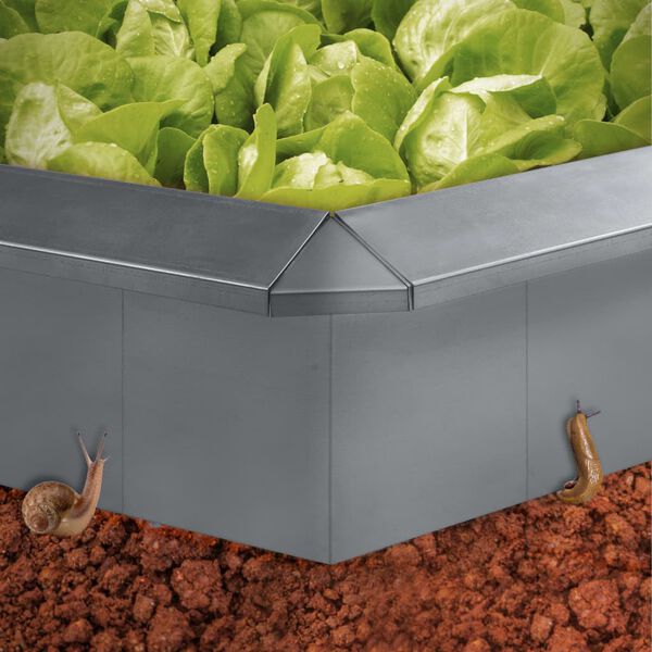 vidaXL Slakkenhek 261x25 cm gegalvaniseerd staal