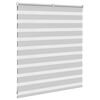vidaXL Zebra rolgordijn 135x100 cm stofbreedte 130,9 cm lichtgrijs