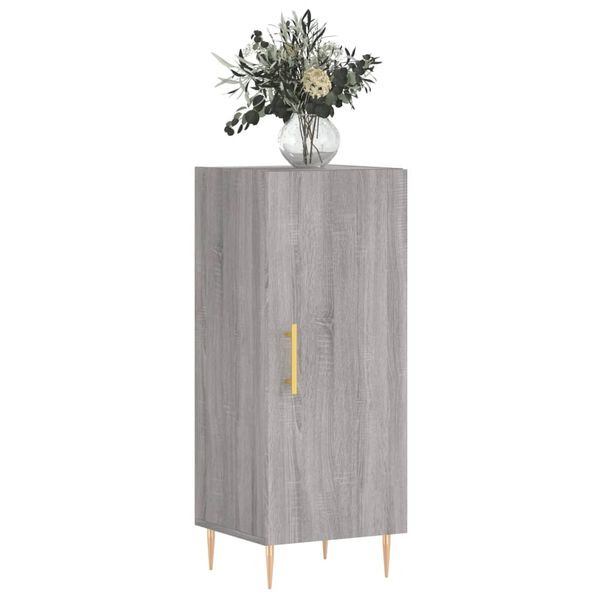 vidaXL Dressoir 34,5x34x90 cm bewerkt hout grijs sonoma eikenkleurig