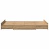 vidaXL Opbergbedframe met lade Artisan Eiken 120 x 190 cm Bewerkt hout
