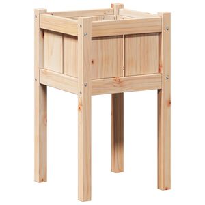 vidaXL Plantenbak Natuur 40 x 40 x 70 cm Massief grenenhout