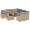 vidaXL Tuinbankenset 9 st Beige en Grijs