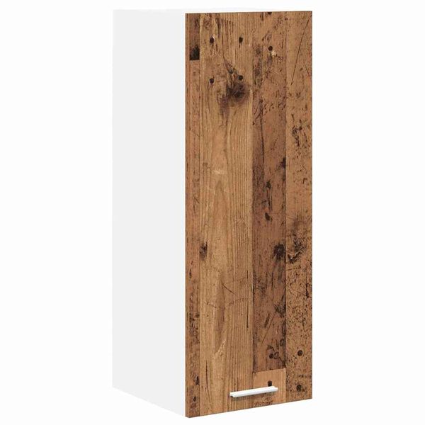 vidaXL Hangkast Oude Hout en Wit 30 x 31 x 80 cm Bewerkt hout