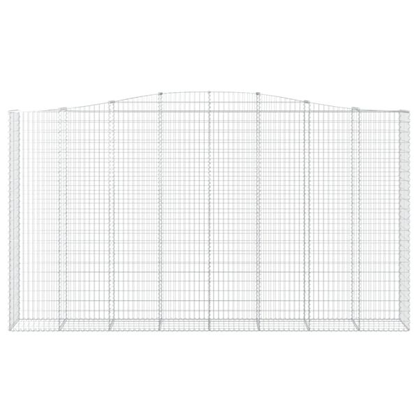 vidaXL Schanskorven 2 st gewelfd 400x50x220/240 cm ijzer