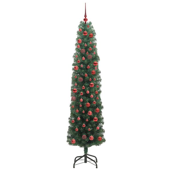 vidaXL Kunstkerstboom Groen 180 cm PVC en Staal en Kunststof