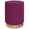 vidaXL Hocker met opbergruimte rond fluweel 31 x 37 cm paars