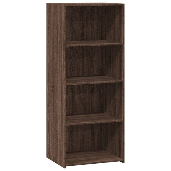 vidaXL Hoge kast 50x41x124 cm bewerkt hout bruin eikenkleur