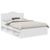 vidaXL Bedframe met hoofdeinde Wit 160 x 200 cm Massief grenenhout