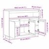 vidaXL Dressoir Wasbruin 104,5 x 34 x 80 cm Massief grenenhout