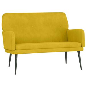 vidaXL Bankje 108x79x79 cm fluweel geel
