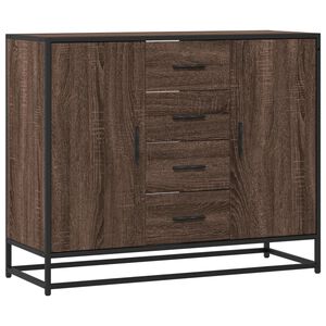 vidaXL Dressoir 92x35x76 cm bewerkt hout bruin eikenkleurig