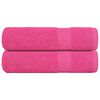 vidaXL Badhanddoeken FROGN 2 st 100x150 cm 360 g/m&sup2; roze