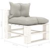 vidaXL 4-delige Loungeset met taupe kussens pallet hout