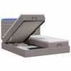 vidaXL Ottoman Bed met Matrassen en LED Taupe 160 x 200 cm Stof
