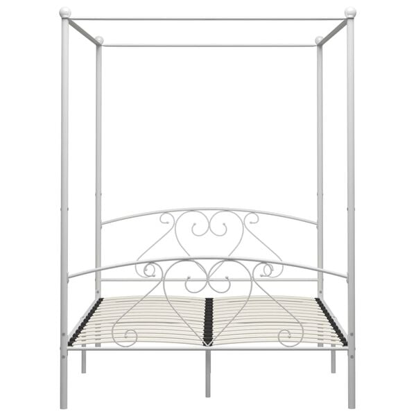 vidaXL Hemelbedframe metaal wit 140x200 cm