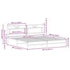 vidaXL Bedframe zonder matras metaal bruin eikenkleurig 200x200 cm