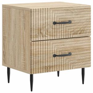 vidaXL Nachtkastje Sonoma Eiken 43 x 34,5 x 47,5 cm Bewerkt hout