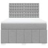vidaXL Boxspring met matras stof lichtgrijs 140x200 cm