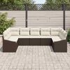 vidaXL Tuin Sofa Set 9 pcs Bruin Poly riet