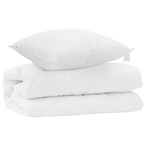 vidaXL Dekbed Set met kussen 2 pcs Wit Microfibre