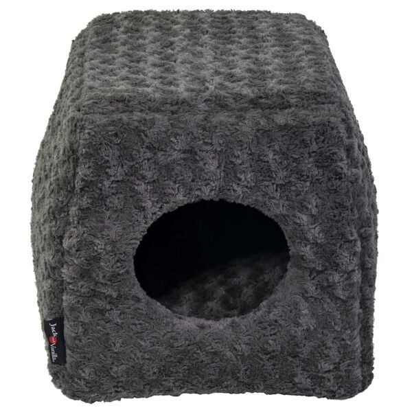 Jack and Vanilla Huisdierengrot Softy S 40x40x39 cm rosette grijs