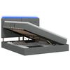 vidaXL LED Opslagbed met Matras Donkergrijs 140 x 200 cm Stof