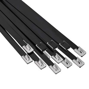 vidaXL Kabelbinders 12 st 7,9 x 350 mm Zwart