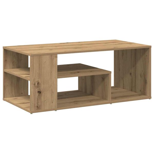 vidaXL Salontafel 100x50x40 cm bewerkt hout artisanaal eikenkleurig