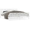 vidaXL Bedframe met hoofd- en voeteneinde metaal wit 183x213 cm
