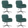 vidaXL Draaiende Bureaustoelen 4 st 54 x 58 x 90 cm Donkergroen Stof