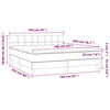 vidaXL Boxspring met matras en LED fluweel roze 160x200 cm