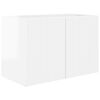 vidaXL TV Wandkast Set Wandgemonteerd 4 pcs Hoogglans wit Bewerkt hout